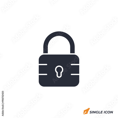 Padlock icon vector illustration. Padlock symbol isolated on white background