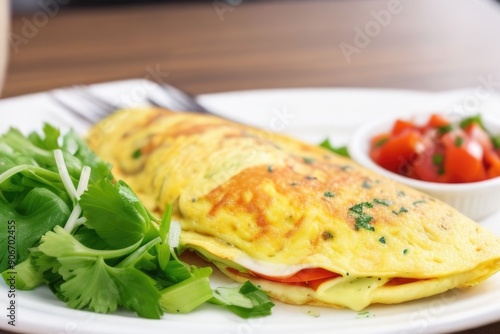 Homemade Omelet with parsley