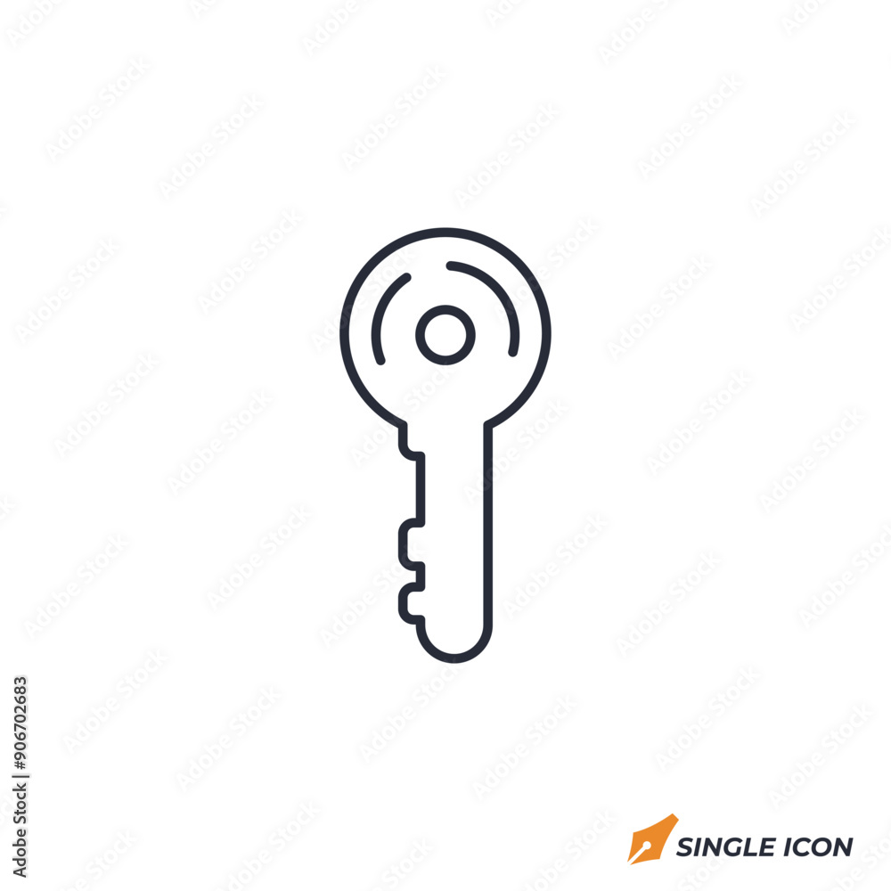 Key icon vector illustration. Key symbol isolated on white background Key icon vector illustration. Key symbol isolated on white background
