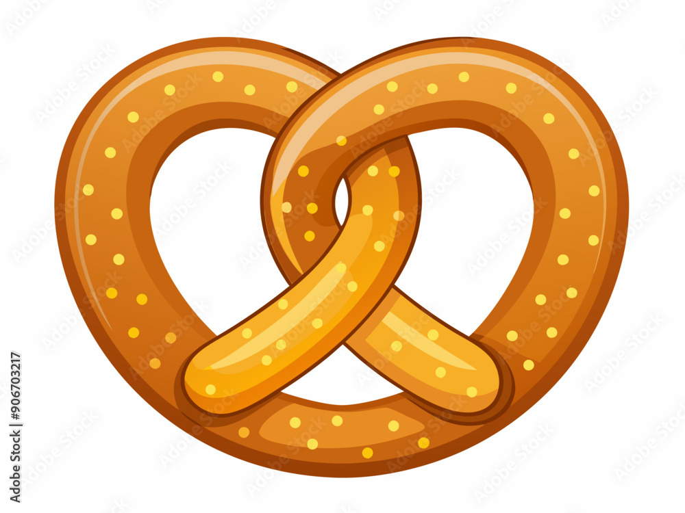 Realistic vector tasty pretzel illustration Realistic vector tasty pretzel illustration