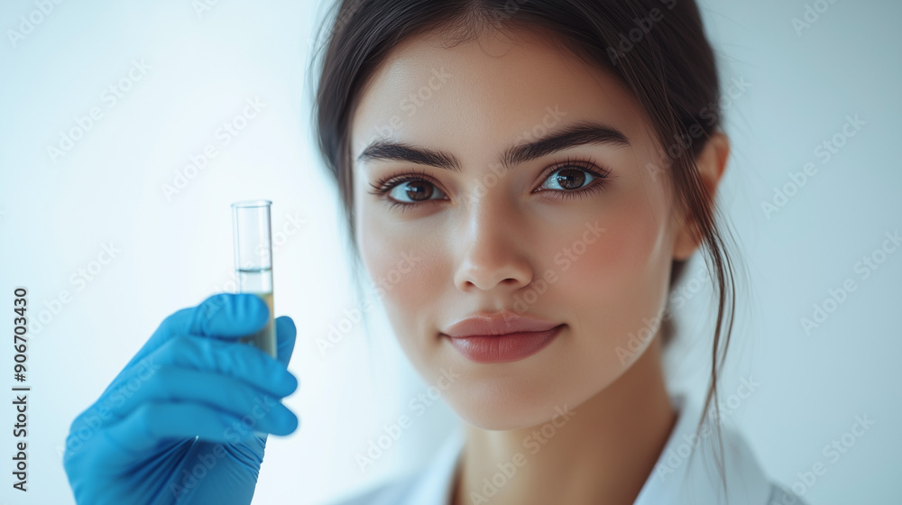 Modern medical laboratory scene with a researcher holding a test tube, demonstrating clean and advanced research practices.
Modern medical laboratory scene with a researcher holding a test tube, demonstrating clean and advanced research practices.