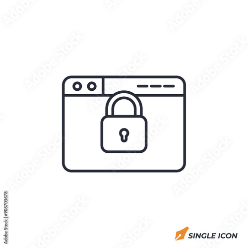 Private browsing icon vector illustration. Private browsing symbol isolated on white background