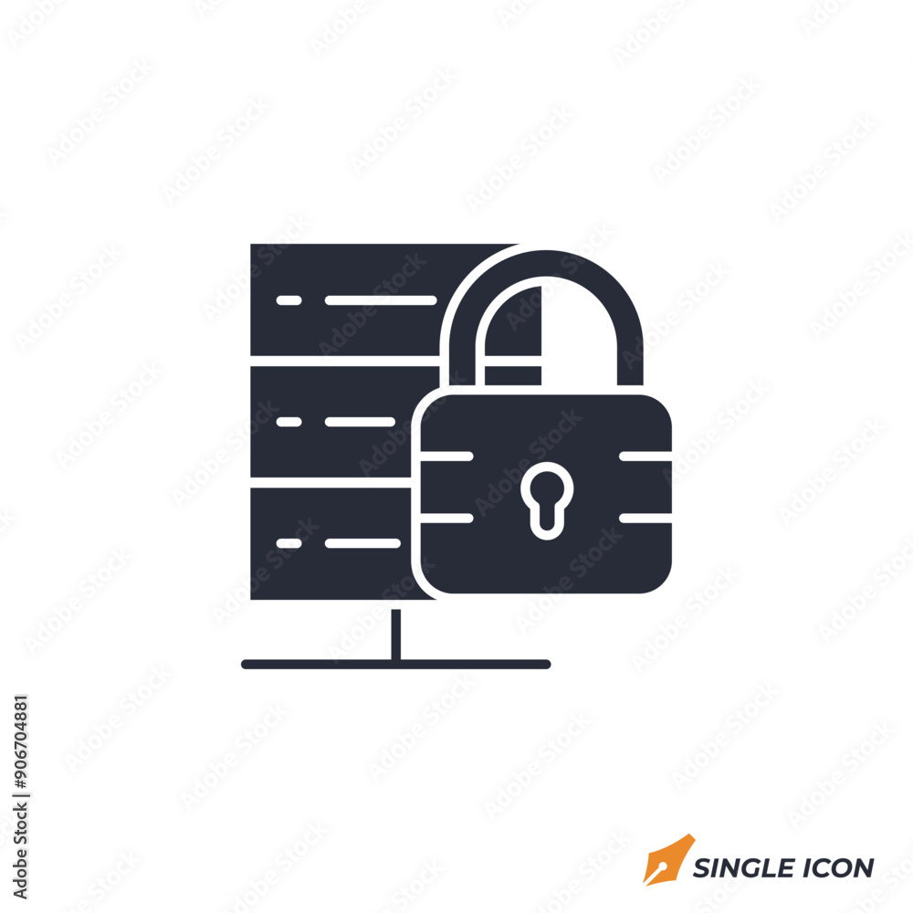Data protection icon vector illustration. Data protection symbol isolated on white background Data protection icon vector illustration. Data protection symbol isolated on white background