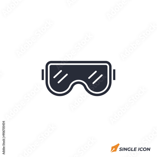 Safety goggles icon vector illustration. Safety goggles symbol isolated on white background