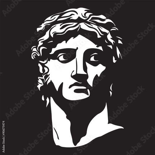 Vector illustration of a classic Greek statue