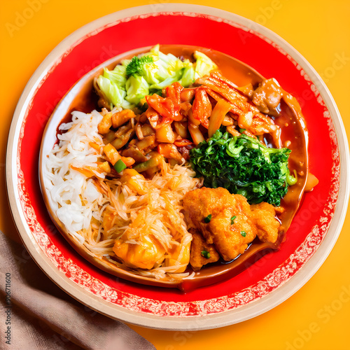 fried shrimp with vegetables