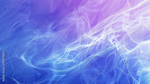 Abstract Swirling Smoke in Blue and Purple Hues