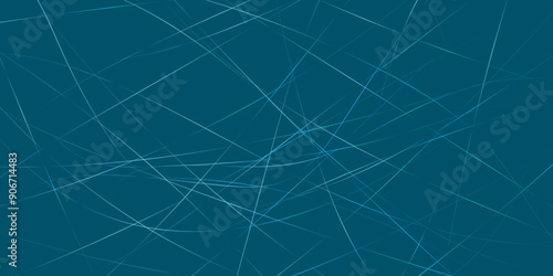 Abstract industrial Design random lines blue on blue background. Geometric seamless minimalist pattern with straight lines design. luxury blue geometric random chaotic lines.squares and triangle line