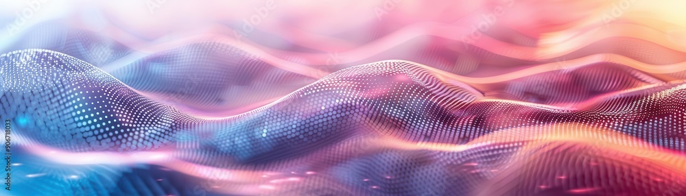 Wave function of quantum particles, quantum field, top view, wave dynamics, robotic tone, colored pastel, uhd, copy space for text, Wave function of quantum particles, quantum field, top view, wave dynamics, robotic tone, colored pastel, uhd, copy space for text,