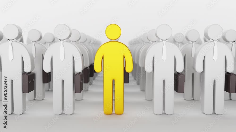 3D Icon of Golden Leader Unique Leadership and Business Concept 3D Icon of Golden Leader Unique Leadership and Business Concept