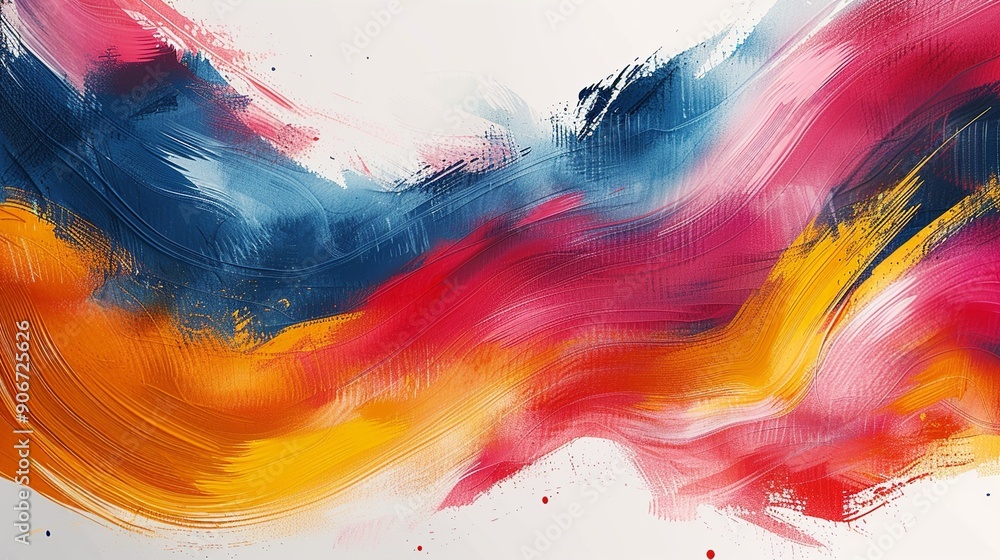 Fototapeta premium Captivating abstract background with bold paint strokes in primary colors adding a lively and artistic touch to any visual content for an engaging and dynamic effect high resolution Illustration, in