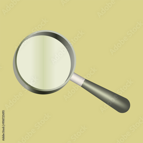 A classic magnifying glass with a simple design