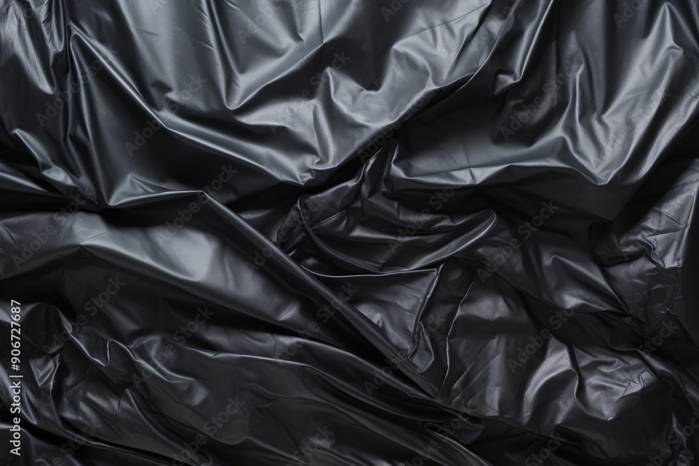Processed collage of black cellophane garbage bag texture. Background for banner, backdrop Processed collage of black cellophane garbage bag texture. Background for banner, backdrop