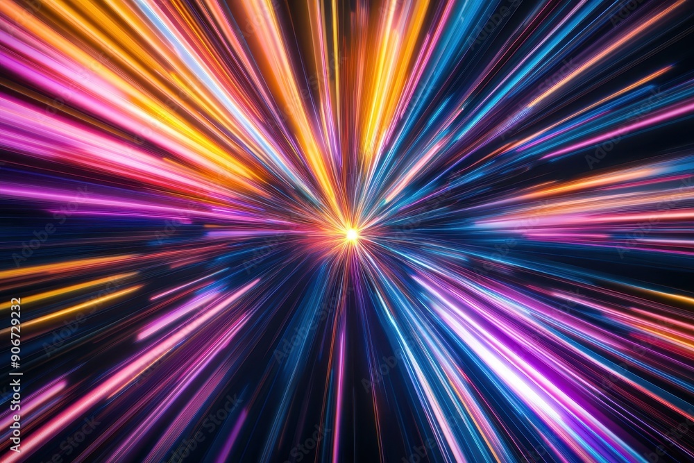 Vibrant abstract light streaks radiating from a central point, showcasing dynamic colors and energy. Perfect for backgrounds and creative designs. Vibrant abstract light streaks radiating from a central point, showcasing dynamic colors and energy. Perfect for backgrounds and creative designs.