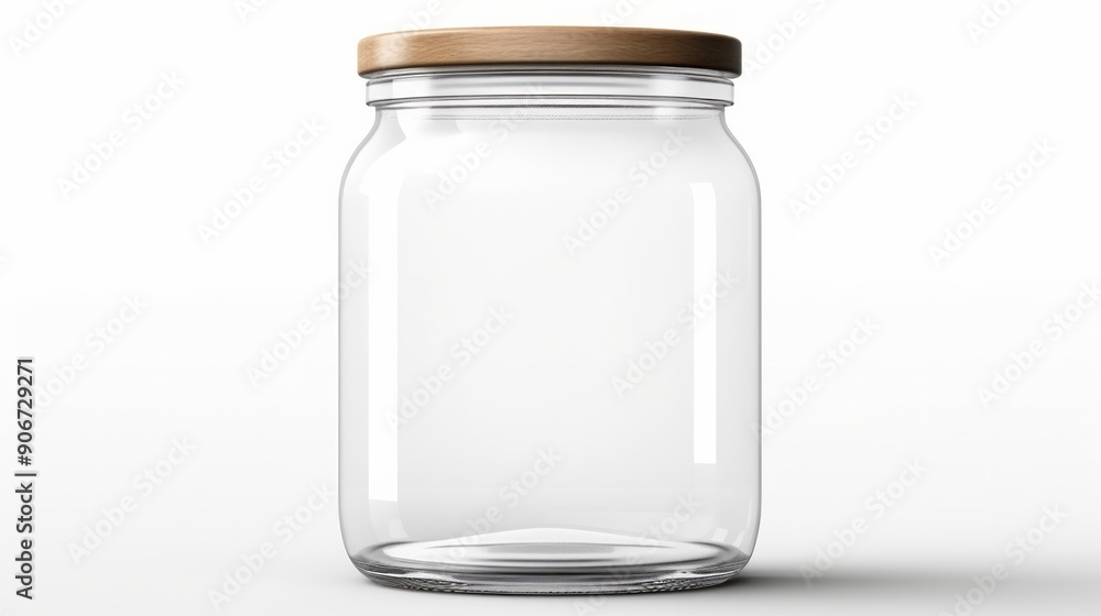 Glass jar isolated on white background. Neural network ai generated art Glass jar isolated on white background. Neural network ai generated art