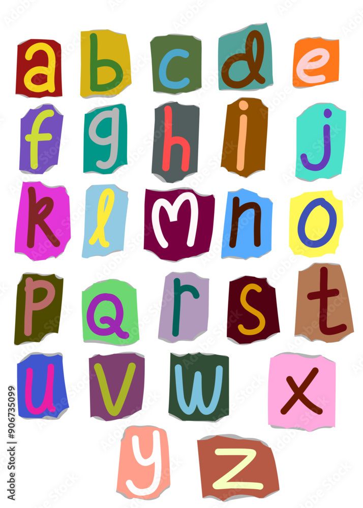 a set of alphabet with random cut style, decorative fonts for various design purposes a set of alphabet with random cut style, decorative fonts for various design purposes
