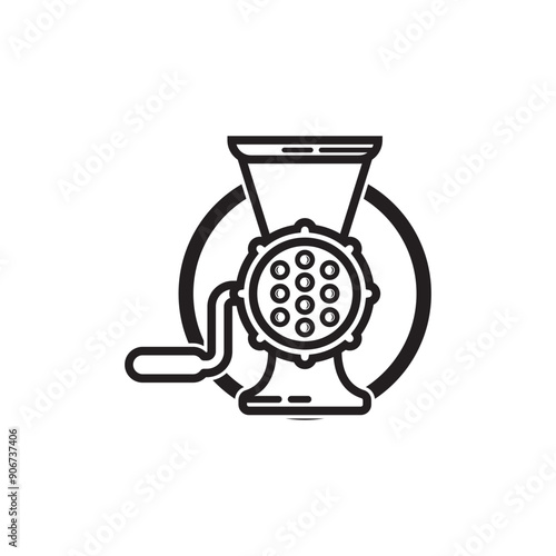Manual Meat Grinder icon design