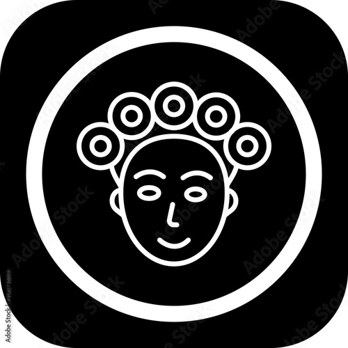 Hair Curler Icon Design