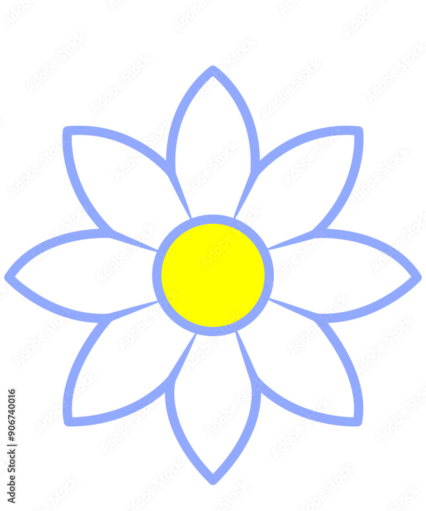 Flower clip art design on plain white transparent isolated background for card, shirt, hoodie, sweatshirt, apparel, tag, mug, icon, poster or badge Flower clip art design on plain white transparent isolated background for card, shirt, hoodie, sweatshirt, apparel, tag, mug, icon, poster or badge