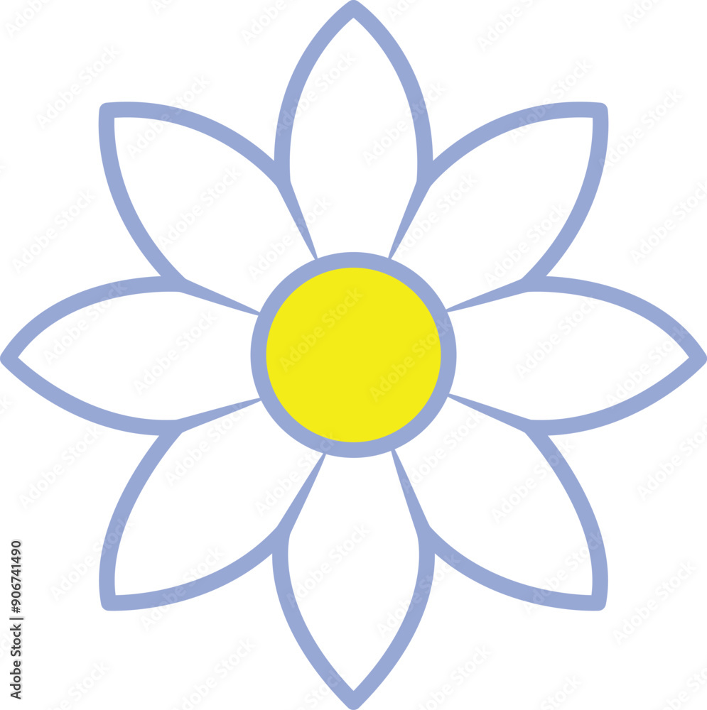 Flower clip art design on plain white transparent isolated background for card, shirt, hoodie, sweatshirt, apparel, tag, mug, icon, poster or badge Flower clip art design on plain white transparent isolated background for card, shirt, hoodie, sweatshirt, apparel, tag, mug, icon, poster or badge