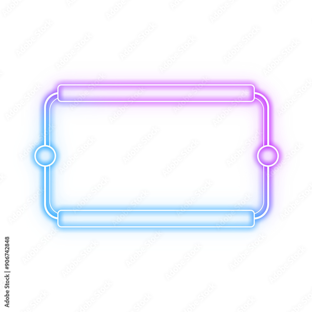 frame rectangle light neon and side circle frame rectangle light neon and side circle