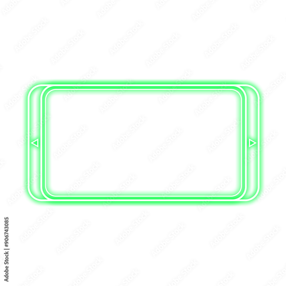 frame stacked rectangle neon and side light neon frame stacked rectangle neon and side light neon
