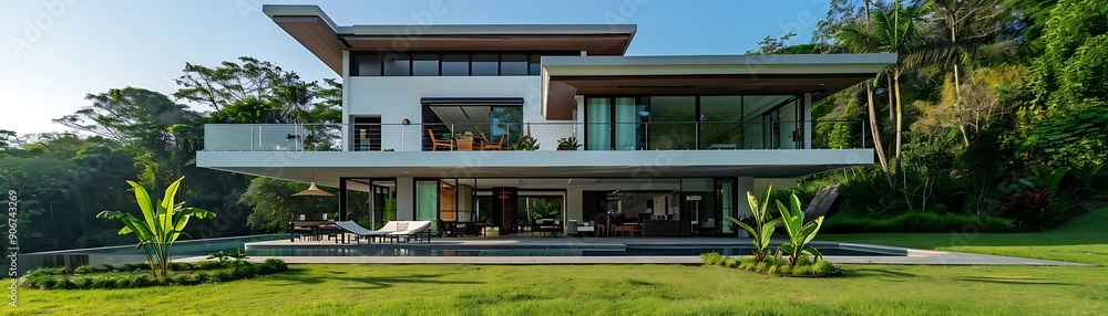 Modern Tropical Villa with Infinity Pool and Lush Garden Modern Tropical Villa with Infinity Pool and Lush Garden