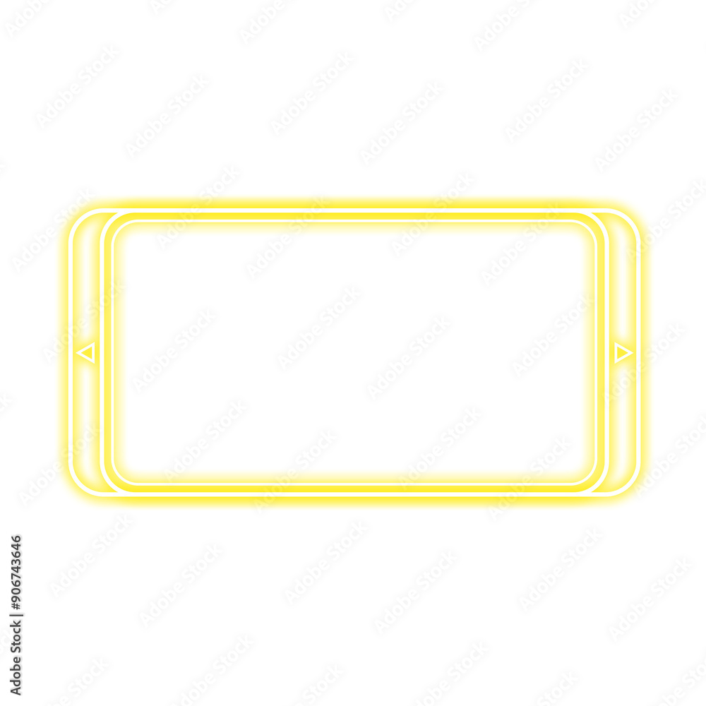 frame stacked rectangle neon and side light neon frame stacked rectangle neon and side light neon