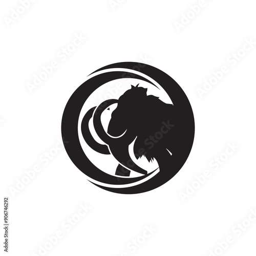 Mammoth Logo Design. Simple and Modern. Vector illustration