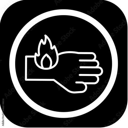 Flaming Skin Vector Icon Design