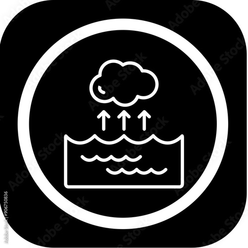 Water Vapor Vector Icon Design
