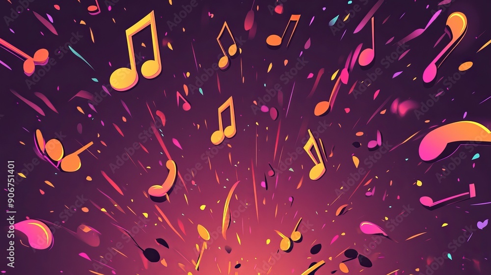 Musical pattern background Musical pattern background