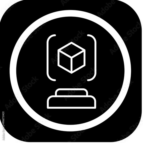 3d Scanner Icon Design