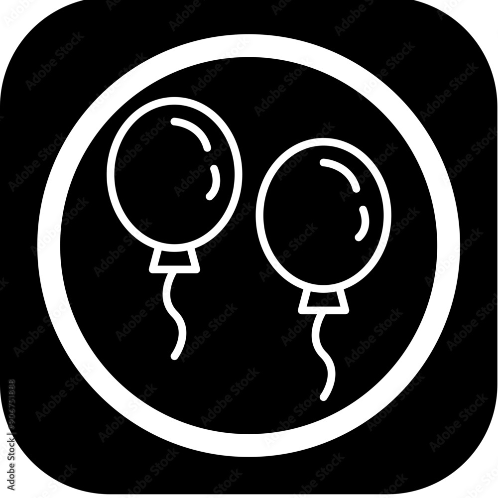 Balloons Icon Design Balloons Icon Design