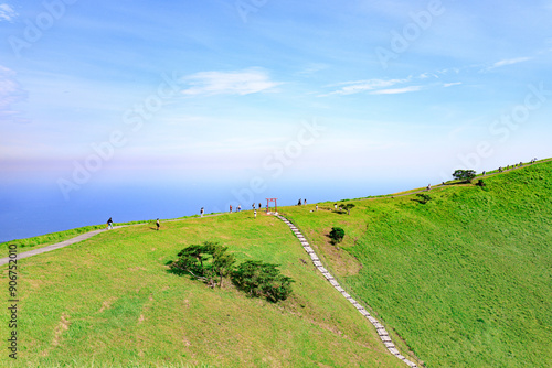 Stairway to Serenity: A Path to the Japanese Torii Gate, Mt. Omuro, Izu, Japan
