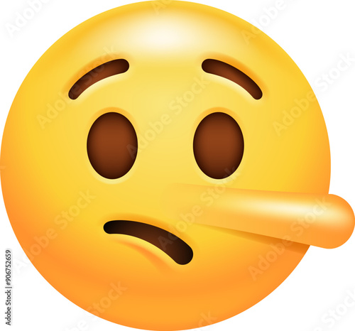 Pinocchio Lying Long Nose Emoji Face