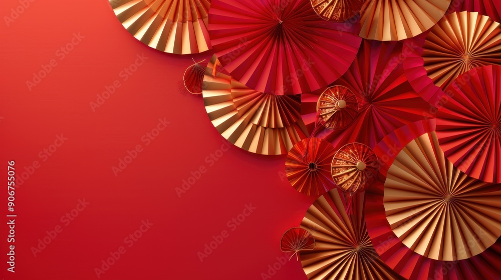 Obraz premium Red and Gold Chinese New Year Decoration
