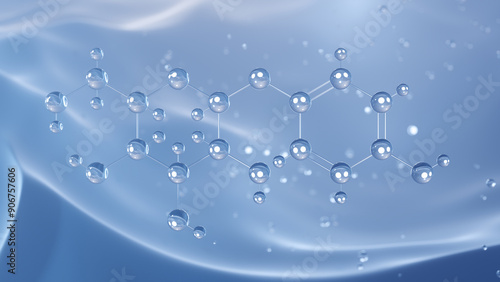 Wallpaper Mural alpha-arbutin molecular structure, 3d model molecule, a-arbutin, structural chemical formula view from a microscope Torontodigital.ca