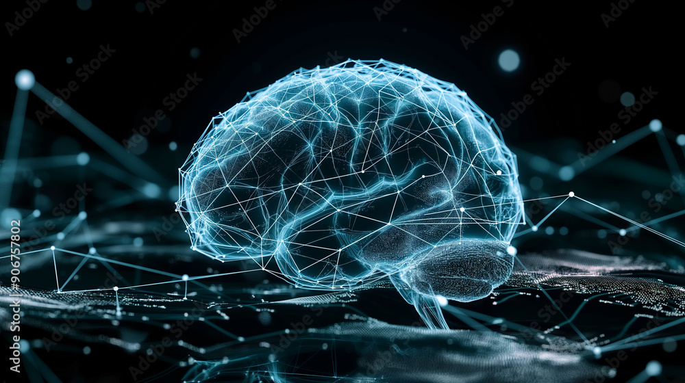 A glowing digital brain network made of interconnected lines, symbolizing artificial intelligence, neural networks, and futuristic technology. A glowing digital brain network made of interconnected lines, symbolizing artificial intelligence, neural networks, and futuristic technology.