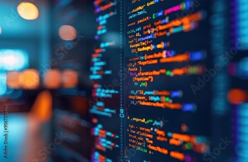 Close-up of Computer Code on a Screen