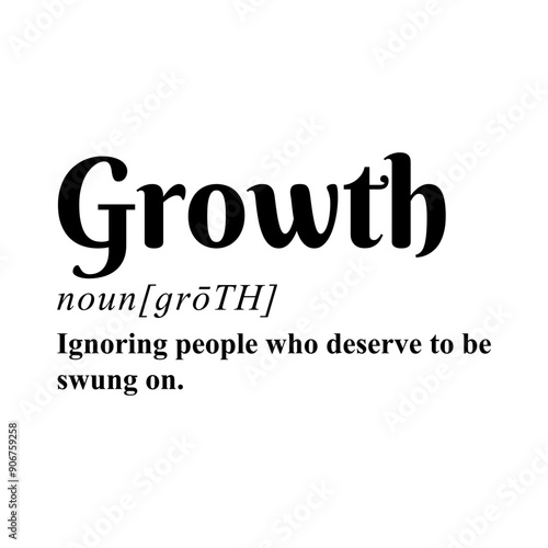 Growth Definition Vector Design on White Background