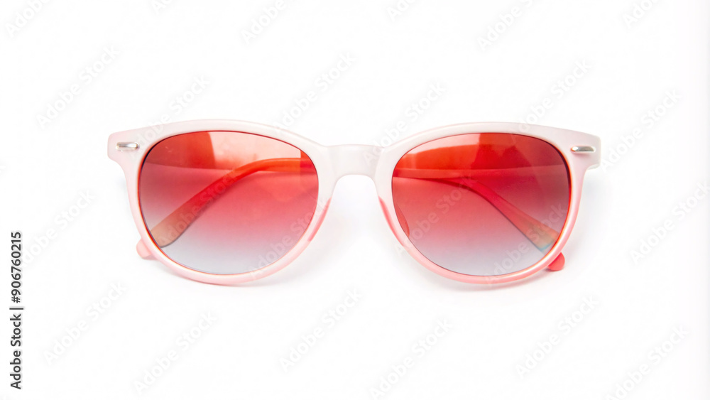 Minimal style composition made of trendy sunglasses closeup isolated Minimal style composition made of trendy sunglasses closeup isolated