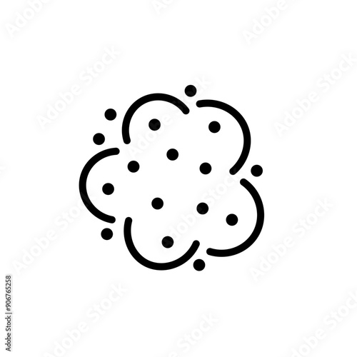Dust cloud icon. Clipart image isolated on white background