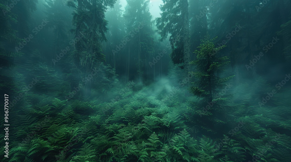 Ethereal Evergreen Forest Shrouded in Misty Enchantment Ethereal Evergreen Forest Shrouded in Misty Enchantment