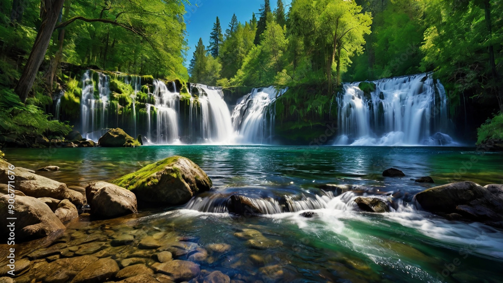 Obraz premium waterfall in the forest