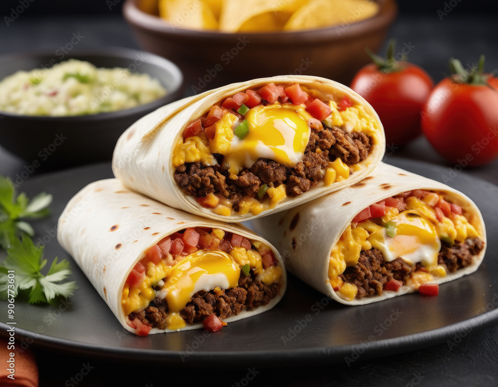 delicious and tasty juicy Breakfast Burrito delicious and tasty juicy Breakfast Burrito
