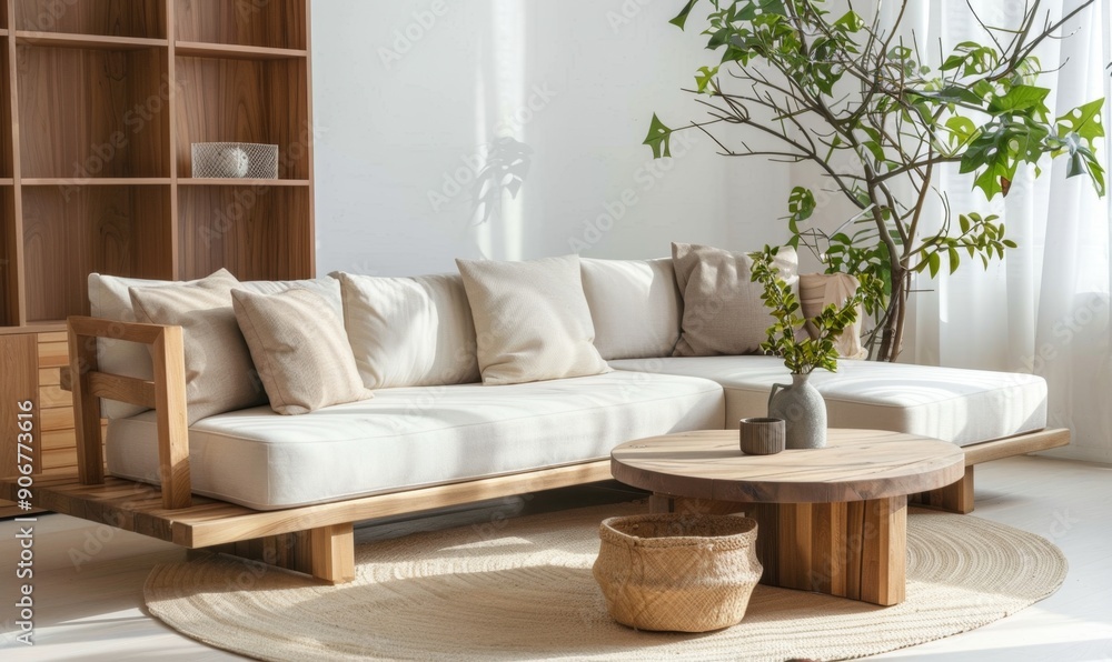 Title: Minimalist Modern Living Room: Pure White Elegance with Creamy Textures and Green Plant Accents. Contemporary Interior Design Featuring Sleek Furniture, Cozy Ambiance, and Sophisticated Light P Title: Minimalist Modern Living Room: Pure White Elegance with Creamy Textures and Green Plant Accents. Contemporary Interior Design Featuring Sleek Furniture, Cozy Ambiance, and Sophisticated Light P