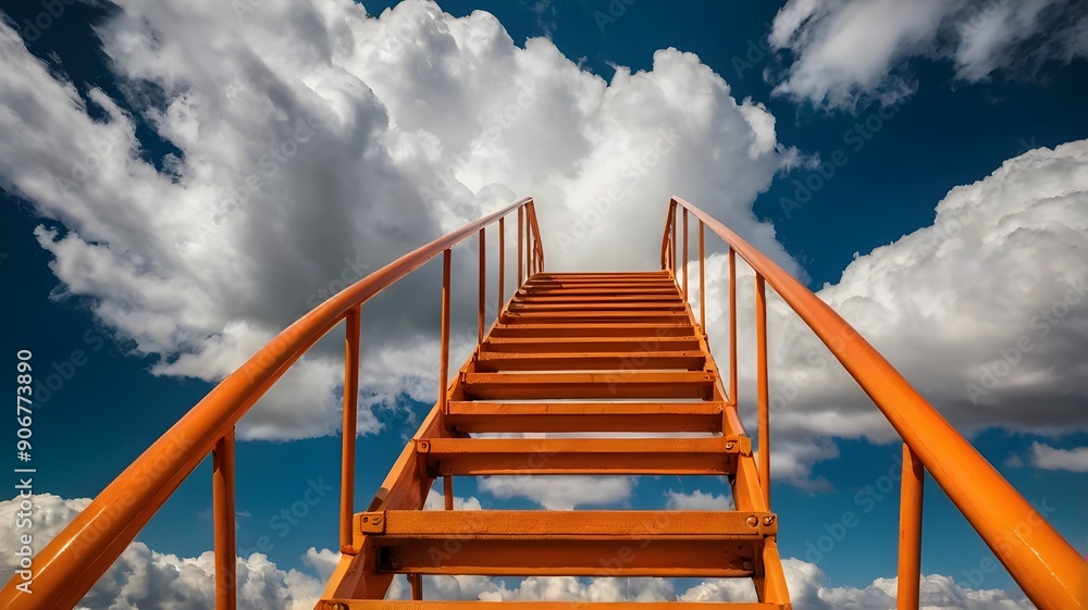 bright orange stairway to the sky bright orange stairway to the sky