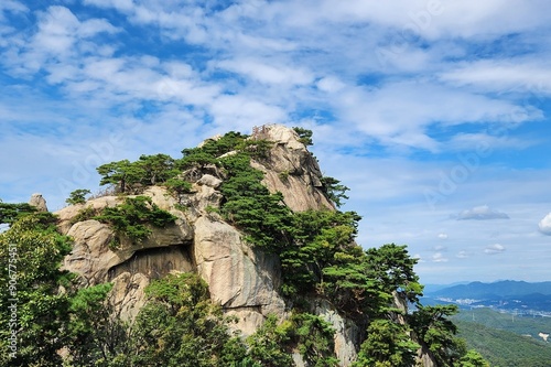 Bulgoksan Mountain, Yangju, Korea. Mountain scenery in Korea. Hiking in Korea. photo