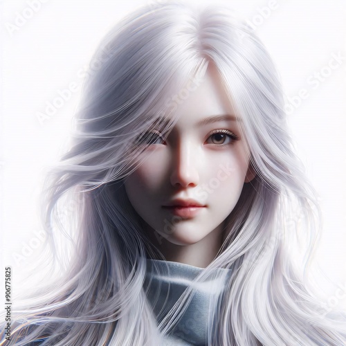 female white hair